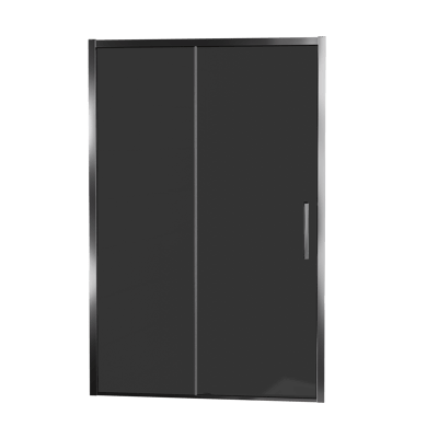 Balmani Senses Design porte coulissante réversible 140 cm x 210 cm verre fumé, Profil chrome