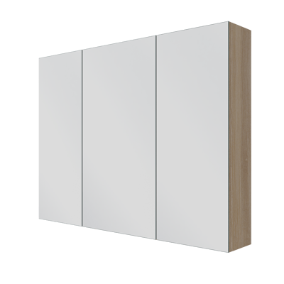 Linie Montro Spiegelschrank Bad: 100 x 75 cm, Eiche hell