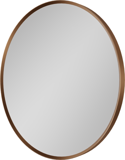 Balmani Auro Gäste-WC Spiegel: Rund, Brushed Rosegold, Ø 45 cm