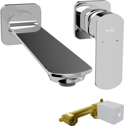 Blaufoss Bodan robinet de lavabo encastré chrome incl élément intégré
