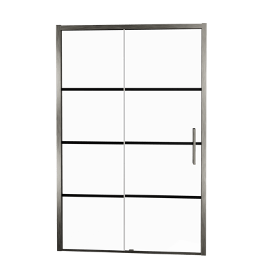 Balmani Senses Design douche schuifdeur links 120 cm x 210 cm Lined glas, Brushed GunMetal profielen