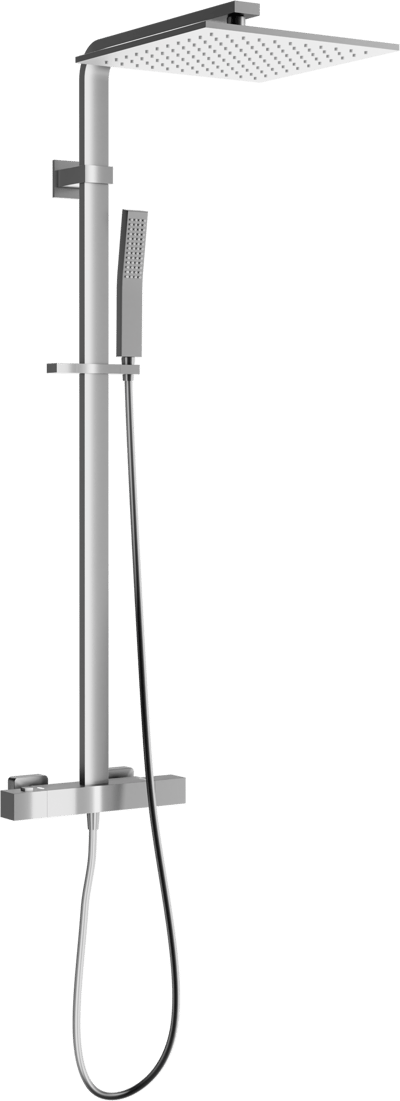 Blaufoss Square 300 Duschsystem: Chrom Glänzend