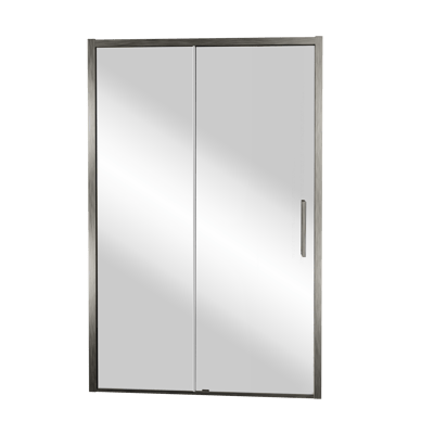 Balmani Senses Design douche schuifdeur links 140 cm x 210 cm Reflex spiegelglas, Brushed GunMetal profielen