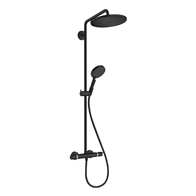Hansgrohe Croma Select S 280 colonne de douche de pluie mitigeur thermostatique Noir Mat
