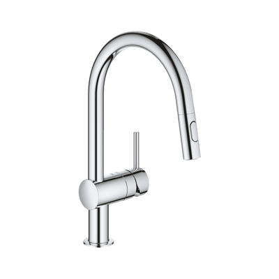 Grohe Minta C-uitloop keukenkraan met uittrekbare kop chroom 32321002