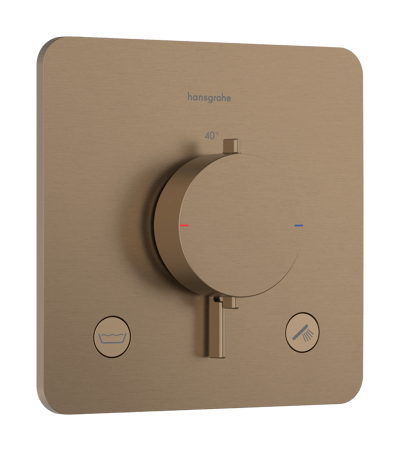 Hansgrohe Ecostat Comfort Q inbouw thermostaat 2 uitgangen Brushed Bronze EN1717