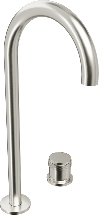 Blaufoss Pavilion Curve robinet de lavabo réhaussé Brushed Coolmetal