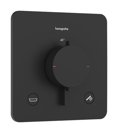 Hansgrohe Ecostat Comfort Q inbouw thermostaat 2 uitgangen mat zwart EN1717