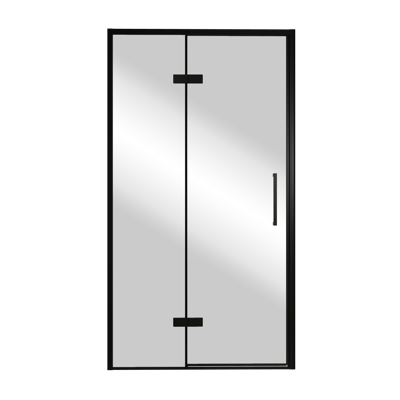 Balmani Senses Design porte pivotante à gauche 120 cm x 210 cm verre Miroir Reflex, Profil noir