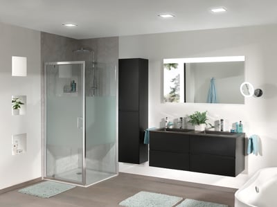 Storke Lucera rechthoekig badkamerspiegel 130 x 70 cm met spiegelverlichting en anti-damp