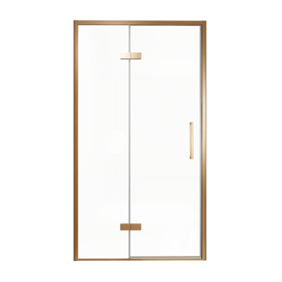 Balmani Senses Design douche draaideur links 120 cm x 210 cm Helder glas, Brushed Rosegold profielen