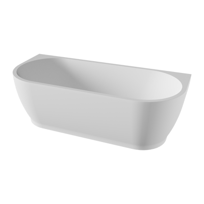Linie Paulo halfvrijstaand bad 180 x 80 cm acryl mat wit