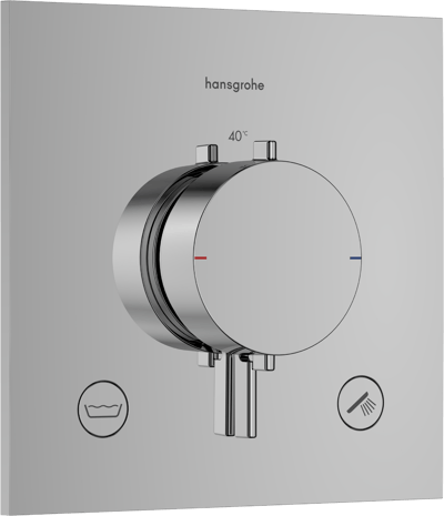 Hansgrohe Ecostat Comfort E Robinet de baignoire encastré 2 fonctions chrome brillant EN1717