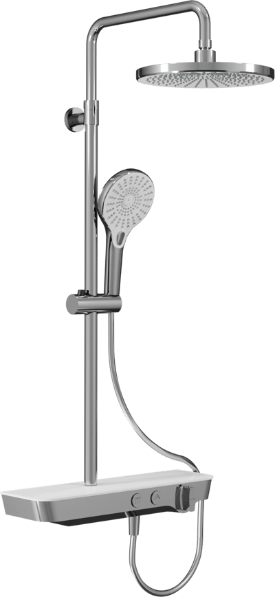 Blaufoss Dreamblade MT 250 regendoucheset thermostatisch glanzend chroom en wit