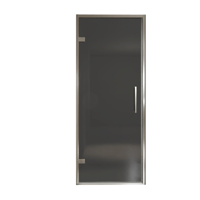 Balmani Senses Design douche draaideur links 90 cm x 210 cm Rookglas, Chroom profielen
