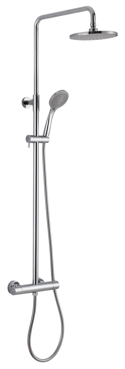 Linie Neptunus 200 colonne de douche de pluie mitigeur thermostatique chrome brillant