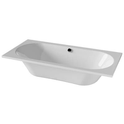 Luca Varess Rosala 2-Personen-Einbaubadewanne: 190 x 90 cm, Acryl, Weiß Glänzend