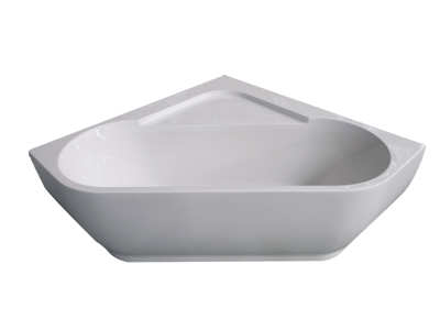 Linie Paulo 2-Personen-Eckbadewanne: 135 x 135 cm, Acryl, Weiß Glänzend