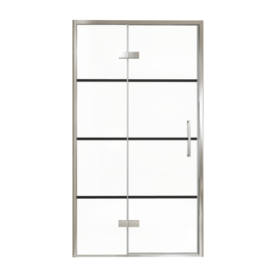 Balmani Senses Design porte pivotante à gauche 120 cm x 210 cm verre Lined, Profil chrome