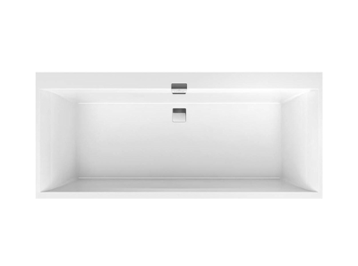 Villeroy & Boch Squaro Edge 12 tweepersoons inbouwbad 170 x 75 cm quaryl Glanzend Wit