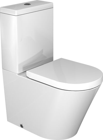 Luca Varess Calibro staand toilet glanzend wit randloos