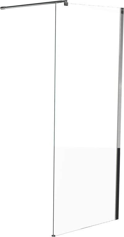 Linie Walk-In inloopdouche 90 x 200 cm helder glas glanzend chroom profiel