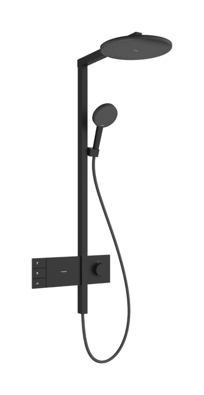 Hansgrohe Raindance Alive S Showerpipe colonne de douche de pluie 300 2 fonctions de jet avec robinet thermostatique Noir Mat