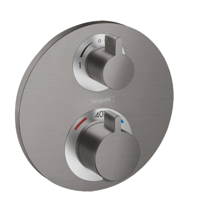 Hansgrohe Ecostat S thermostat de douche encastré brushed black chrome