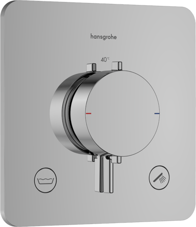 Hansgrohe Ecostat Comfort Q inbouw thermostaat 2 uitgangen glanzend chroom EN1717