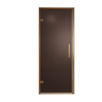 Balmani Senses Design Dusche Drehtür, Links, 90 cm x 210 cm, Bronze, Profil Brushed Rosegold
