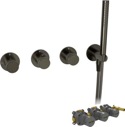 Blaufoss Pavilion Unterputz-Duscharmatur, Einbauelement inklusive