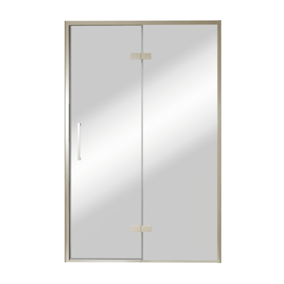Balmani Senses Design porte pivotante à droite 140 cm x 210 cm verre Miroir Reflex, Profil Brushed CoolMetal