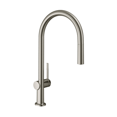 Hansgrohe Talis M54 210 Küchenarmatur mit ausziehbarer Handbrause: RVS-look