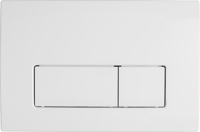 Delta 50 plaque de commande Blanc Brillant pour Geberit Duofix UP100 bâti-support