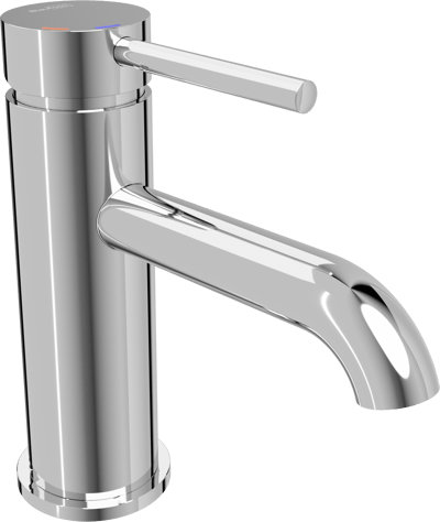 Blaufoss Round EcoStart Standard-Waschbecken Armatur: Chrom glänzend