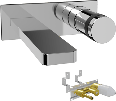 Blaufoss Sonic wastafelkraan, inclusief inbouwelement