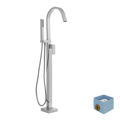 Blaufoss Escape vrijstaande badkraan chroom