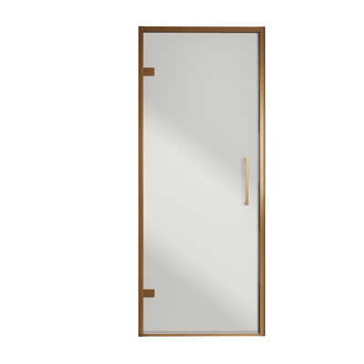 Balmani Senses Design douche draaideur links 90 cm x 210 cm Reflex spiegelglas, Brushed Rosegold profielen