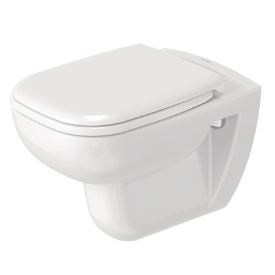 Duravit D-Code wc suspendu blanc brillant sans bride avec abattant de wc softclose