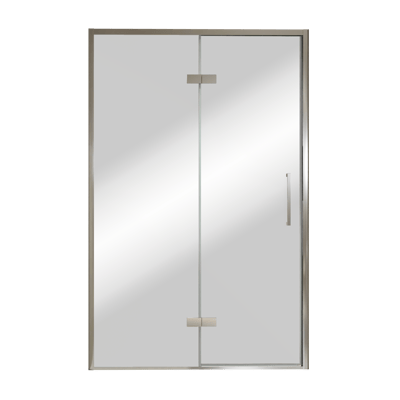 Balmani Senses Design porte pivotante à gauche 140 cm x 210 cm verre Miroir Reflex, Profil chrome