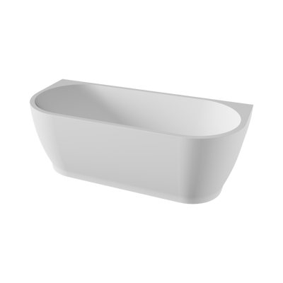 Linie Paulo halfvrijstaand bad 170 x 75 cm acryl mat wit