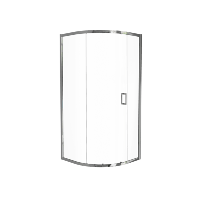 Luca Varess Vidor douchehoek kwartrond met schuifdeur 90 x 90 cm helder glas glanzend chroom profiel