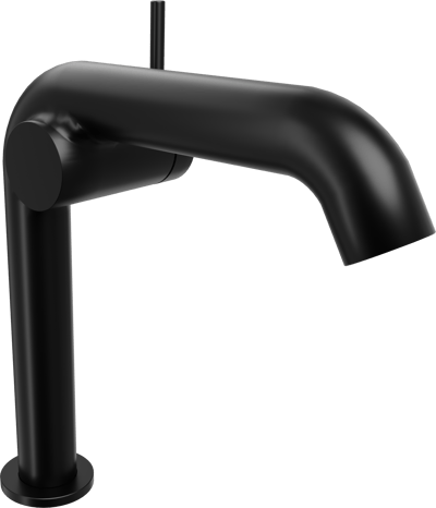 Blaufoss Round M EcoStart Standard-Waschtischarmatur Schwarz matt