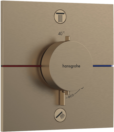 Hansgrohe Showerselect Comfort E inbouw thermostaat 2 uitgangen Brushed Bronze