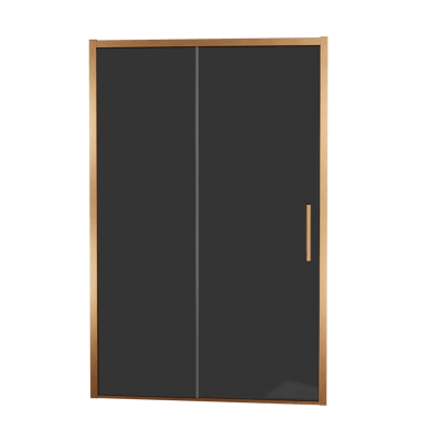 Balmani Senses Design porte coulissante réversible 120 cm x 210 cm verre fumé, Profil Brushed Rosegold