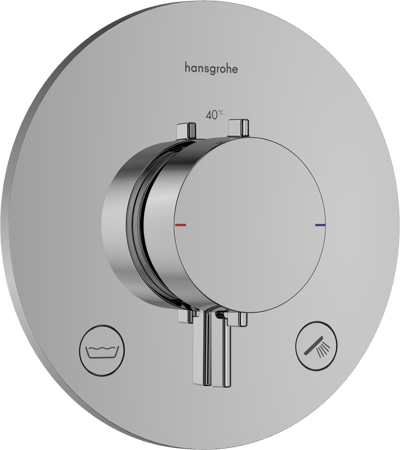 Hansgrohe Ecostat Comfort S inbouw thermostaat 2 uitgangen glanzend chroom EN1717