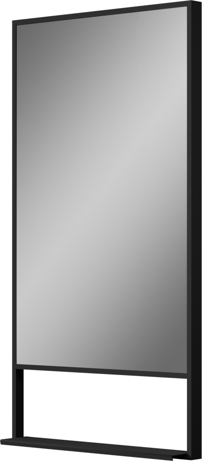 Luca Varess Bridge miroir rectangulaire noir 45 x 85 cm