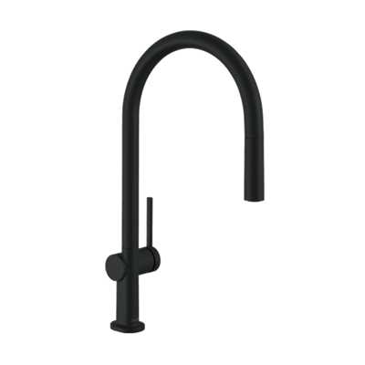 Hansgrohe Talis M54 210 Küchenarmatur mit ausziehbarer Handbrause: Schwarz matt