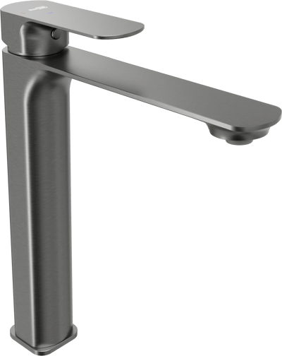 Blaufoss Bodan verhoogde wastafelkraan Brushed GunMetal