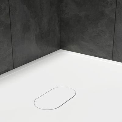 Balmani Artic receveur de douche 160 x 90 cm top solid blanc mat